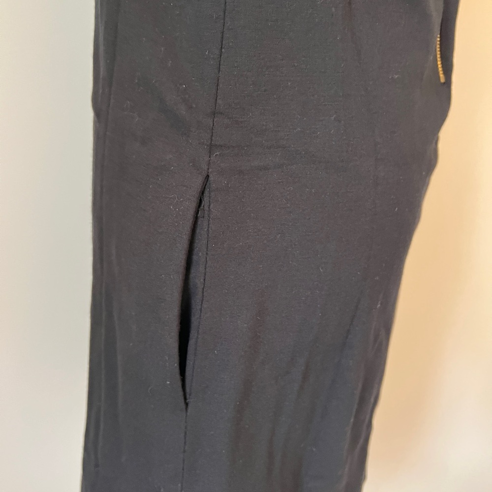 Kate Spade Glimmer Shift Dress Jeweled Neck Black Size 6 pockets stretch - Picture 4 of 7